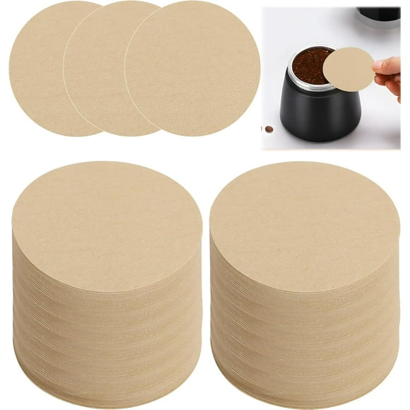 600Pcs Coffee Filters Papers, 2.5'' / 64mm ,Round Paper Filters Replacement ,Compatible with Aeropress Espresso Coffee Makers(Brown)