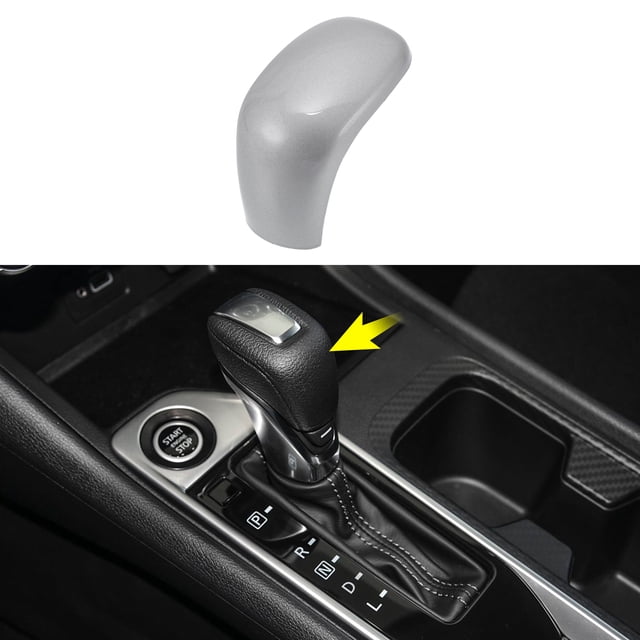 Cubierta del Botón de la Palanca de Cambios ABS Única para Nissan Sentra Altima 2020-2024 para Versa Sedan 2020-2024 para Nissan Kicks 2018-2024 Tono Plateado