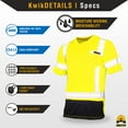 thumbnail image 5 of KwikSafety (Charlotte, NC) MECHANIC Short Sleeve Safety Shirt (w/POCKET & Black Trim) Class 2 ANSI OSHA Custom High Visibility Reflective Tape Construction Security Hi Viz Clothing Men | Yellow XL, 5 of 7