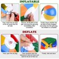 thumbnail image 2 of Pelota de playa inflable de 6 colores (con un diámetro de 40 cm antes del inflado), juguete de playa inflable, pelota de playa arcoíris, paquete suelto, piscina familiar, playa, 2 of 5