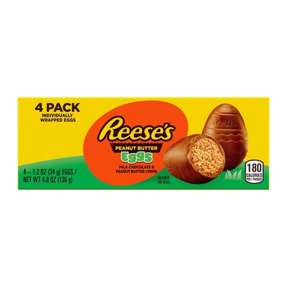 Reese's Milk Chocolate Peanut Butter Eggs Easter Candy - 4 pk