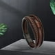 thumbnail image 3 of Pulsera de cuero PU perfecl para hombre 20cm 8,3 suave y cómoda Marrón Negro Metal, 3 of 8