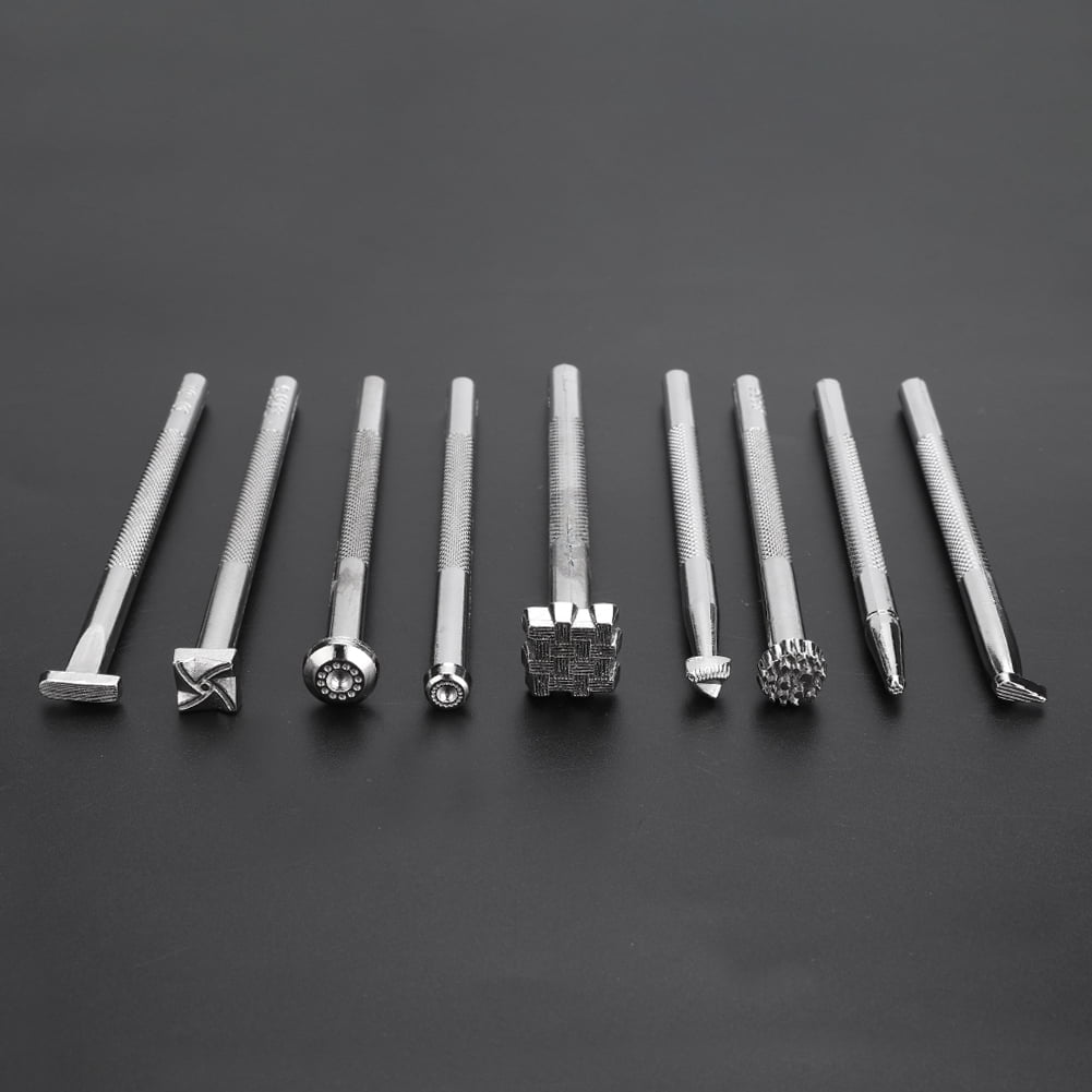 Engraving & Embossing Tools for Unique Patterns and Carvings 9PCS Leather Crafting Set