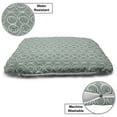 thumbnail image 3 of Retro Pet Bed, Medieval Style Curved Oval Floral Motifs Delicate Feminine, Chew Resistant Pad for Dogs and Cats Cushion with Removable Cover, 24" x 39", Pale Sage Green White, by Ambesonne, 3 of 4