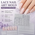 thumbnail image 5 of Lace Nail Art Template Set, Silicone Stencil for Gel Acrylic, Intricate Pattern DIY Manicure Tool, 5 of 9