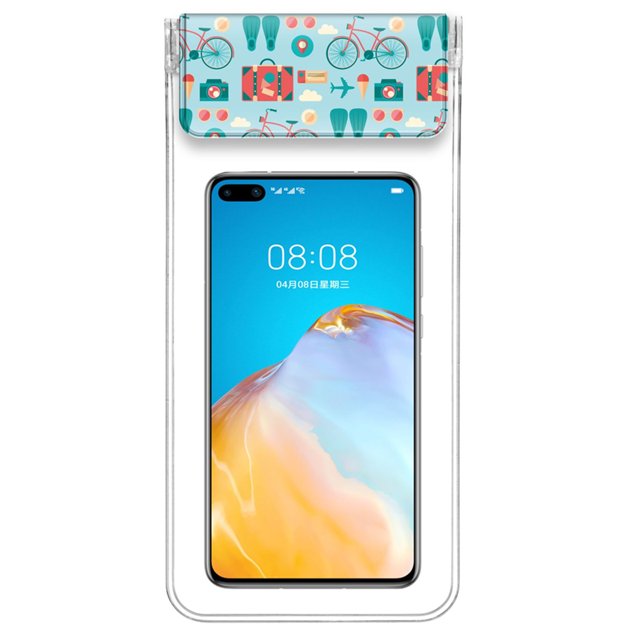 Caja seca de la bolsa impermeable del teléfono celular de los acolladores con la bolsa del teléfono de la prenda impermeable del PVC de la pantalla táctil