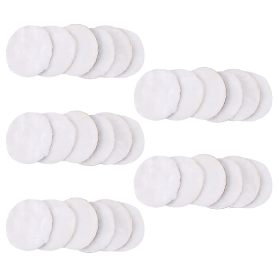 100Pcs 125mm Car Polishing Pad 5 Inch Polish Waxing Pads Fiber Polisher Bonnet Car Paint Care,100 x car polishing pad,White