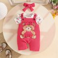 thumbnail image 2 of CAUYDY Preemie Girls Going Home Outfit Baby Girl Short Sleeve Bodysuit Set Newborn Fall Winter Clothes Infant Romper 0 3 6 9 Months 1T 2T Sizes 12-18 Months,Watermelon Red, 2 of 9