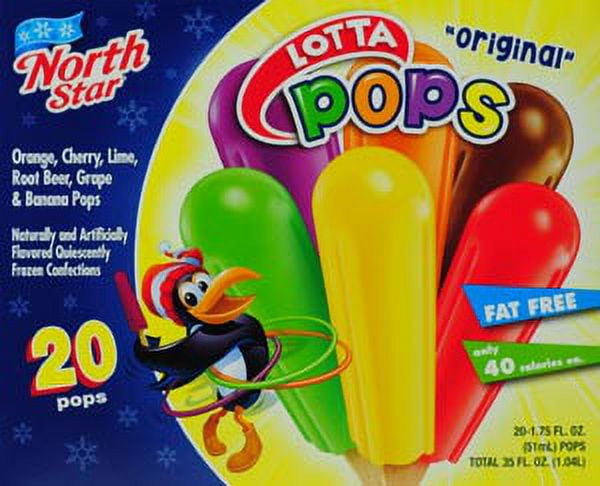 North Star Original Lotta Pops Ice Pops, 1.75 fl oz, 20 Ct