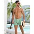 thumbnail image 4 of COOFANDY Men's Tight Swim Trunk Basic Bathing Suit Lightweight Square Leg Boxer Swim Briefs with Liner, 4 of 6