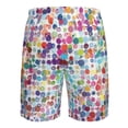 thumbnail image 6 of Kdxio Colorful Watercolor Dots Pattern Mens Casual Shorts - Drawstring Summer Beach Sports Shorts for Men, 6 of 9
