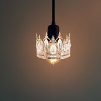 Nicehomfit Metal and Glass Crystal Chandelier Pendant for Ceiling Decor