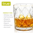 thumbnail image 5 of True Diamond Crystal Whiskey Tumblers Set of 2, Lead-Free Premium Crystal Clear Glass, Striking Lowball Cocktail Glasses, Scotch Glass Gift Set, 11 oz, 5 of 10