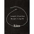 thumbnail image 5 of 1pc European & American Fashion Twelve Constellations & Old English Letter Stainless Steel Anklet For Women, Daily, 5 of 5