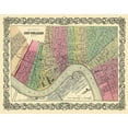 thumbnail image 2 of Colton 32x26 Gold Ornate Wood Framed with Double Matting Museum Art Print Titled - New Orleans Louisiana - Colton 1855, 2 of 4