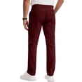 thumbnail image 4 of Mens Golf Dress Pants Quick Dry Straight Leg Trousers Slim Fit Casual Work Bottoms Red 2XL, 4 of 8
