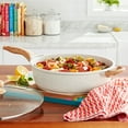 thumbnail image 2 of The Pioneer Woman Prairie Signature 6-Quart Cast Aluminum Jumbo Sauté Pan, Linen Speckle, 2 of 6