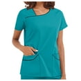 thumbnail image 1 of DPTALR T-Shirt à Manches Courtes Col en V avec Poche pour Femmes, 1 of 4