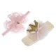 thumbnail image 5 of Lazos para el cabello de encaje para niñas pequeñas, bandas elásticas con flores Rosa Dorado1, 5 of 9