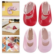 PAMINGONO 2 Pairs of Elegant Princess Doll Shoes Faux Dress Up Accessories