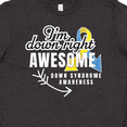 thumbnail image 4 of Inktastic Im Down Right Awesome Down Syndrome Awareness with Arrow Youth T-Shirt, 4 of 5