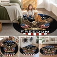 thumbnail image 6 of Independence Day Washable Round Area Rug 6 ft, American 250 Years of Freedom Bald Eagle, Soft Non Slip Rugs Stain Repellent Indoor Felt Carpet for Living Dining Room Bedroom Home Office, 6 of 9