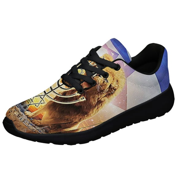 Lion Of Judah Israel Jerusalem Shoes Sneakers Black Size 3.5