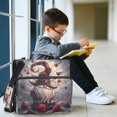 thumbnail image 6 of Haosy 3 Ring Zipper Binder with Shoulder Strap Waterproof Trapper Keeper 2 Inch D-Ring 500 Sheets Capacity, Gnome with Hat Rose, 6 of 8