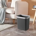 thumbnail image 6 of AuroraX Bathroom Trash Can Small Black Stylish 2 Gallon Removable Liner Ring Wastebaskets Plastic Minimalist Trash Bin for Kitchen Toilet, 6 of 6