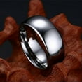 thumbnail image 6 of EOEMY Silver/Gold/Rose Gold 8mm Tungsten Steel Wedding Band Men/Women'S Ring Size 5-13, 6 of 9