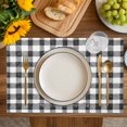 thumbnail image 4 of Groundhog Day Placemats Set of 8, Red Bow Knot Black Checkered Placemats for Dining Table, Place Mats for Kitchen Tabletop, Waterproof Wipeable Dining Table Mats Set, 4 of 9