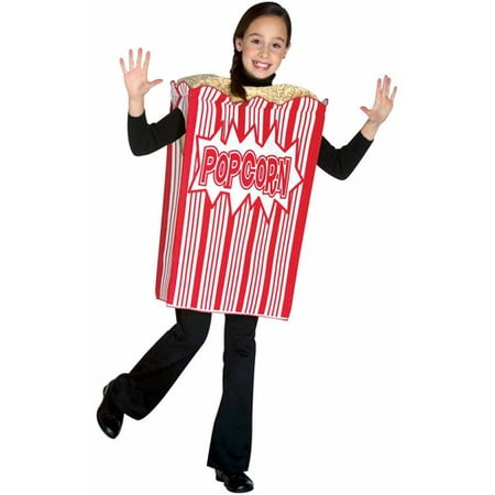Movie Night Popcorn Child Halloween Costume, One Size, (7-10)