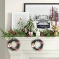 thumbnail image 4 of Tarmeek Mini Christmas Wreath Decorations, Small Wreaths Farmhouse Decoration Artificial Hanging Garlands for Front Door Window Chair Wall, 4 of 6