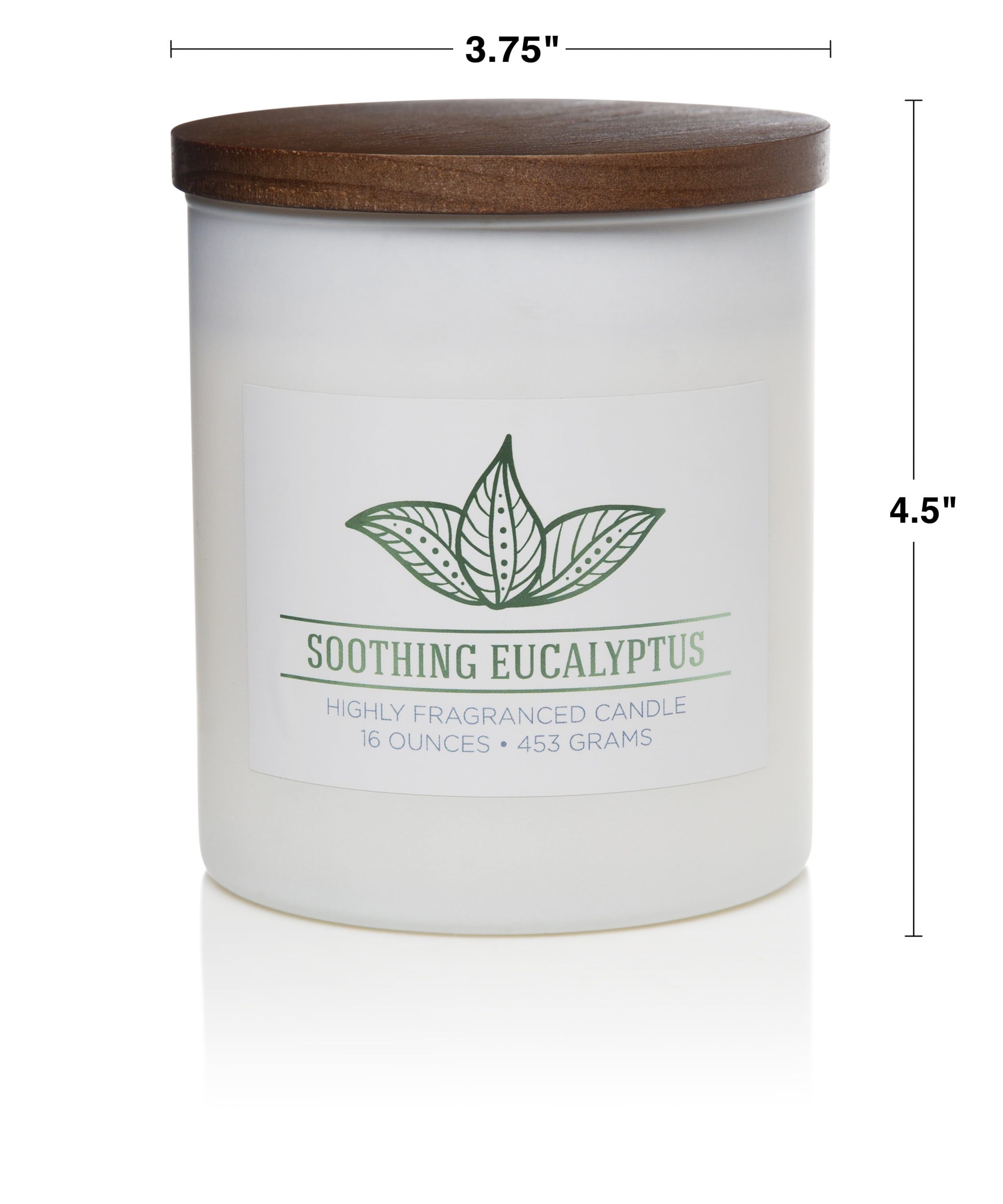 Colonial Candle Wellness Soothing Eucalyptus Candle, 2 Wick, 16 oz, 60 Hours Burn, Woody & Earthy