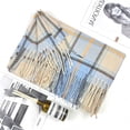 thumbnail image 4 of Bufanda grande de celosía cálida de invierno con rejilla grande y Mantón largo de moda, 4 of 5