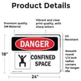 thumbnail image 2 of (2 Pack) Confined Space OSHA Danger Sign 24 Inch X 18 Inch Vinyl Label Decal Sticker Weather Resistant, UV Protected for Workplace, Business, and Construction Site, Made in the USA, 2 of 7