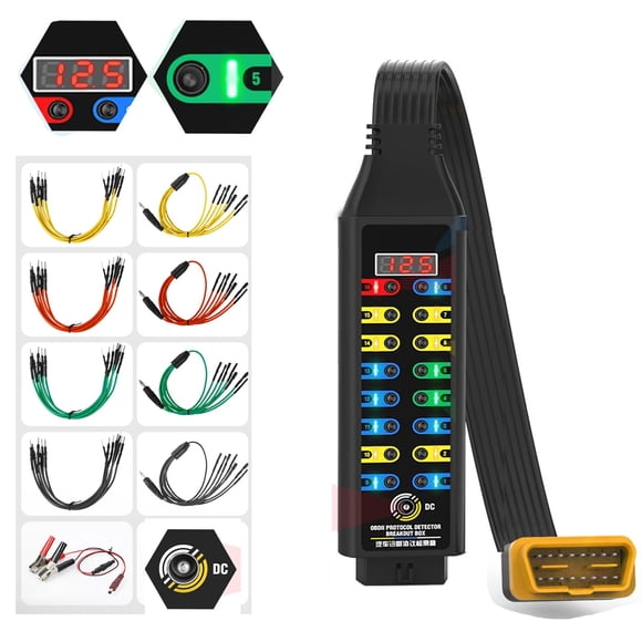 Caja de conexión OBD2 LUTIFIX con pantalla de voltaje e indicador LED