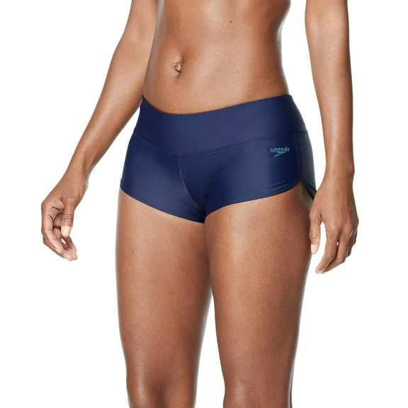 Speedo Women's Swimsuit Bottom Boyshort Length Peacoat XL