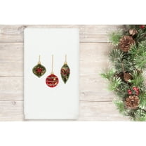 Linum Home Textiles Christmas Ornaments Embroidered Luxury 100% Turkish Cotton Hand Towel