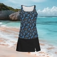 thumbnail image 4 of Yuanlook Women's Tankini Sets Swimsuits Color Block Swimdress Three-Piece Bathing Suits Size S-XXL, 4 of 5