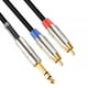 thumbnail image 2 of Adaptador de cable de audio TRS macho a doble RCA de 6,35 mm FleinngHoz JD716273327, 2 of 6