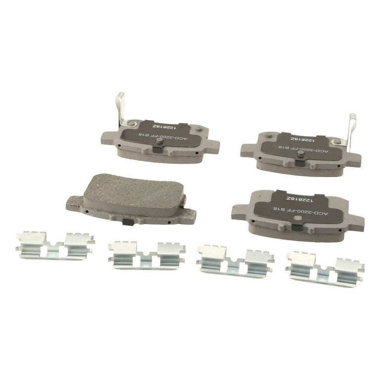 Rear Ceramic Brake Pad Kit With Hardware - Fits 2009-2017 Honda Accord & Acura TSX (Detroit Axle)