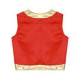 thumbnail image 4 of renvena Costume de Prince Arabe pour Garçons Gilet Ouvert Métallique avec Bloomers Costumes de Rat de Rue Rouge 6, 4 of 7