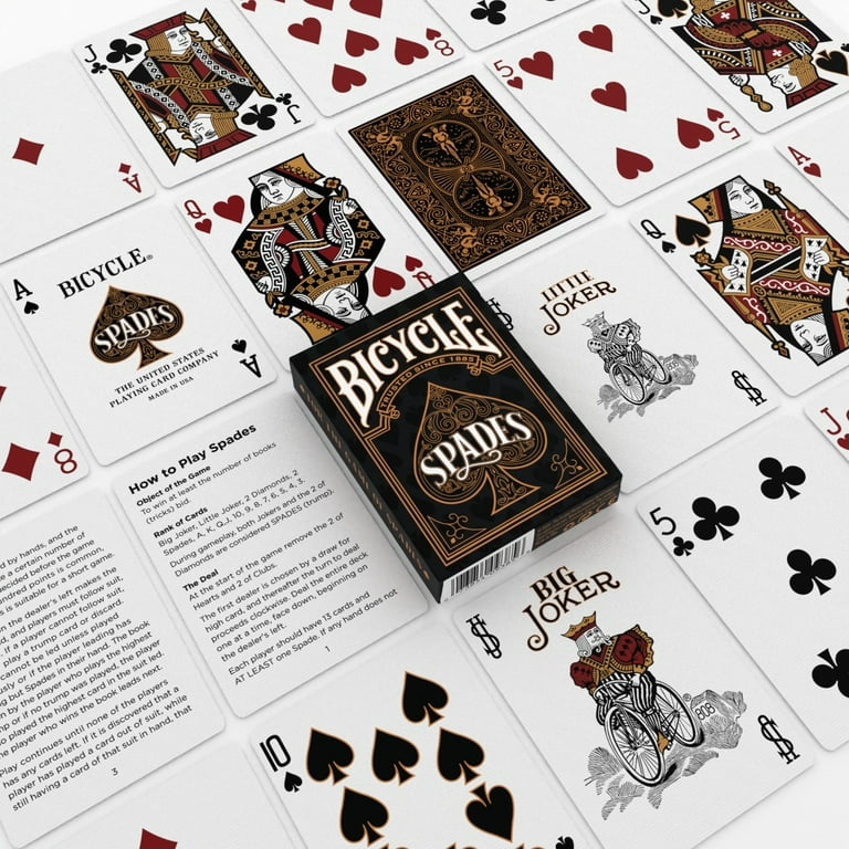Bicycle Spades Playing Cards, 52-card Deck, Air Cushion Finish