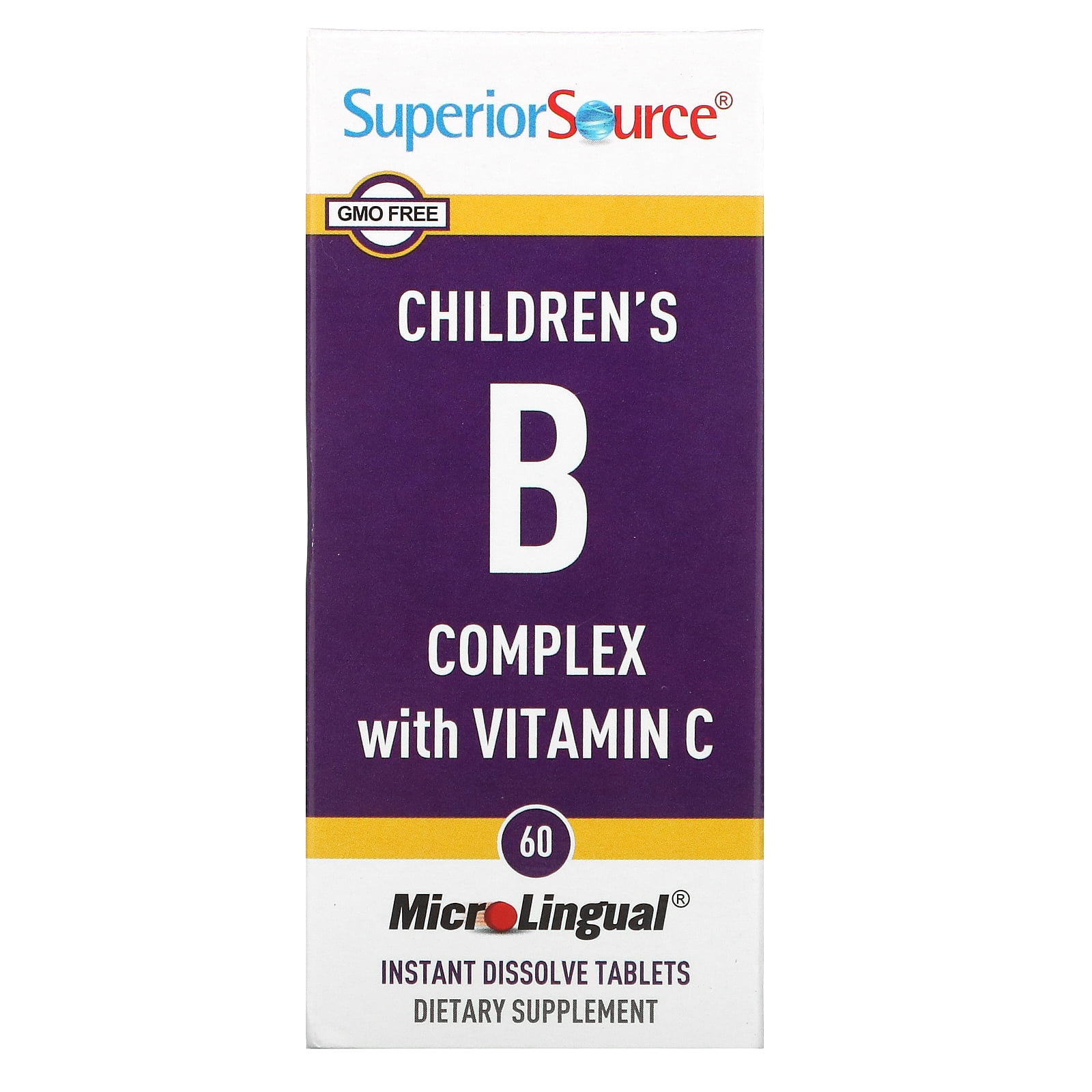 Superior Source - Children's B Complex with Vitamin C Instant Dissolve - 60 Tablets