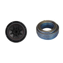 Kicker 52CVR104 - CVR10 CompVR 10-Inch (25cm) Subwoofer, DVC, 4-ohm w/ Speaker Wire Bundle