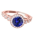 thumbnail image 2 of Aonejewelry 1.20 Ct. Ttw Diamond and Tanzanite Ring In 14k Rose Gold, 2 of 4