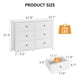 thumbnail image 3 of 6-cajón painted mdf chest of cajones - blanca: a moderno, elegante, durable, y spacious almacenamiento unidad para dormitorio o sala de estar, 3 of 10