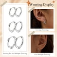 thumbnail image 5 of DESIGNICE 15 Pairs Flatback Stud Earrings for Women,Surgical Steel Material Cartilage Earrings for Women,Nickel Lead Free Hypoallergenic Earrings for Sensitive Ears Women,Silver, 5 of 7