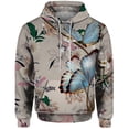thumbnail image 5 of Sudadera con capucha con estampado gráfico de mariposa vintage para hombre, ropa de otoño, sudadera holgada Y2k, ropa urbana gótica Harajuku, 5 of 5